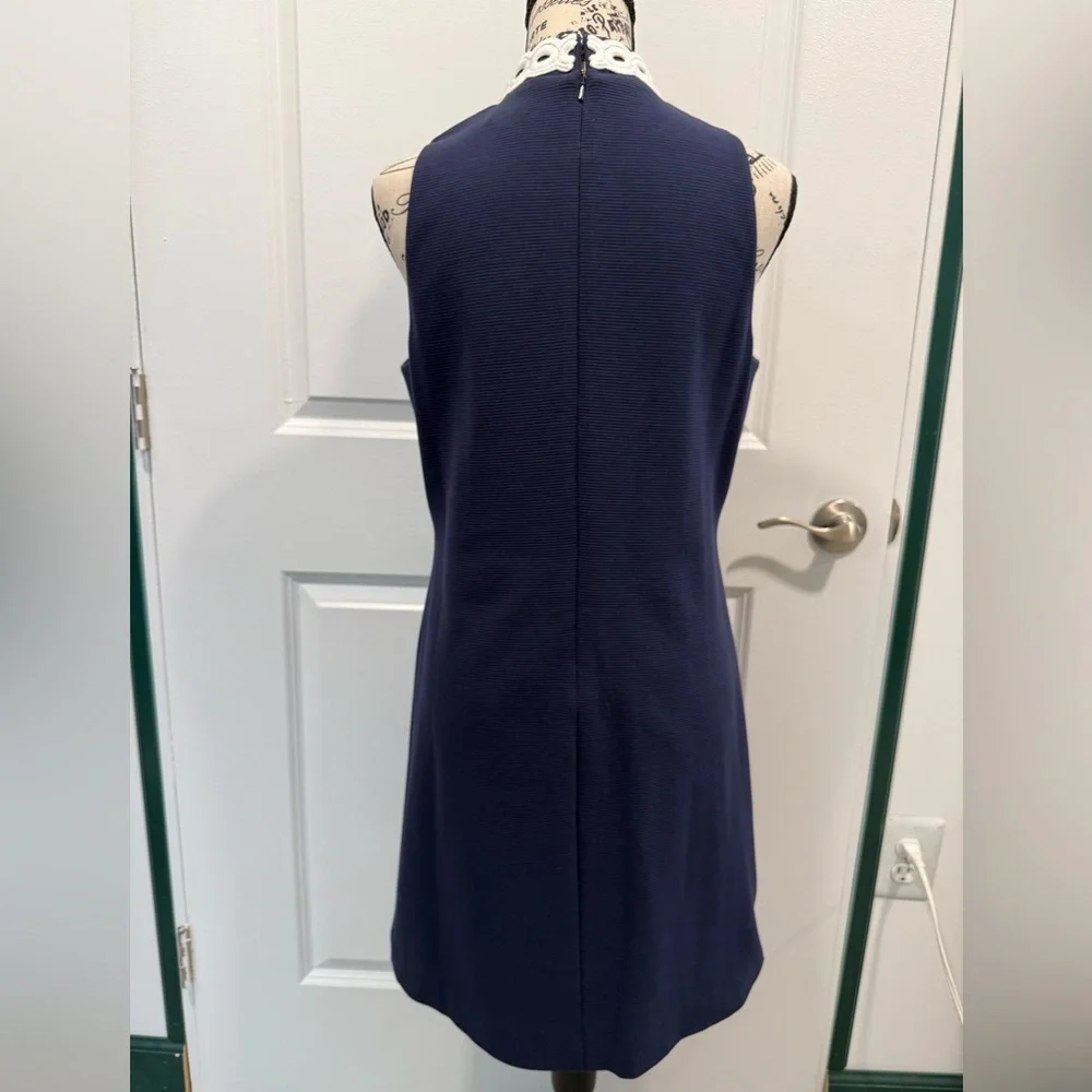 Lilly Pulitzer Navy Dress with White Embroidered Accents - Picture 2 of 8